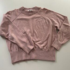 Madewell Long Sleeve Sweater in Pink, Size Medium